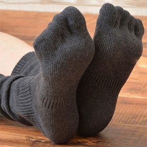 日本製　オーガニックコットン　不思議な5本指靴下 同色3足セット グレー(4200-7158p3)【1088685】