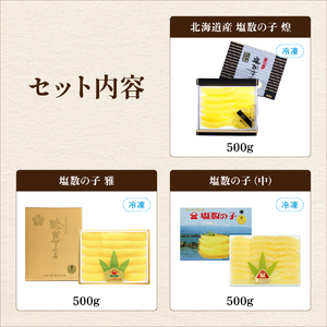 留萌の高級<塩>かずのこ食べ比べセット!R200-005