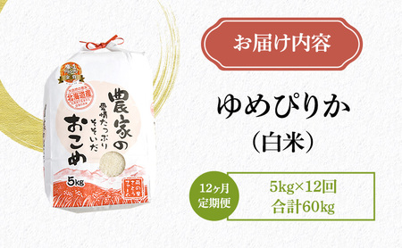 米 米-1グランプリ金賞 定期便 12ヶ月 北海道 ゆめぴりか 5kg 南るもい産 お米 特A 特A米 こめ コメ おこめ 白米 ふるさと納税米 ふるさと 南るもい さとうファーム 留萌 定期 お楽しみ 12回