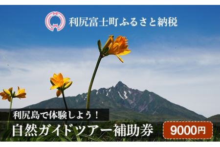 利尻島で体験しよう！自然ガイドツアー補助券（9000円）