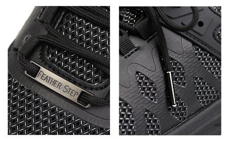 FEATHER STEP FS-01 スニーカー ダブルラッセル ブラック 27.0cm