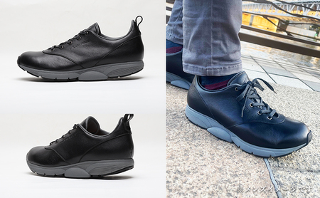 MIDFOOT ( ミッドフッド ) 婦人靴 レザースニーカー MF002JL ( ブラック ) 4E　【 ファッション 靴 シューズ スニーカー レディース 】 【 お洒落 レザーシューズ オイルレザー 快適 履き心地 】  BN003 24.0cm