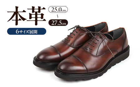 1288 カジュアルシューズ ストレートチップ 3Eウィズ DBR（ダークブラウン）　メンズ ファッション 靴 シューズ 本革　25.0cm?27.5cm BN003 25.0cm