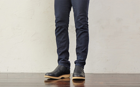 サイドゴア 本革 幅広 4E ワイド カジュアルシューズ スリッポン メンズ No.523 ブラック 雑貨 日用品 靴  BN003 25.5cm