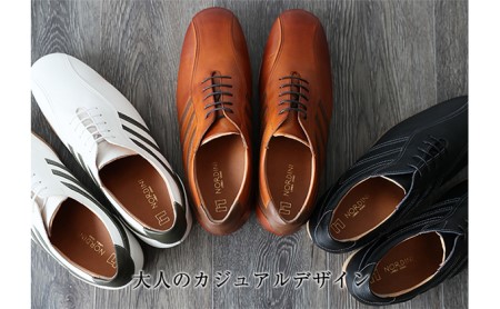 レザースニーカー 本革 カジュアルシューズ 5cmアップ シークレットスニーカー No.997 ブラック 雑貨 日用品 BN003 23.5cm