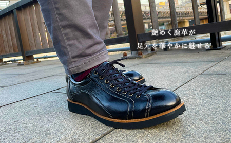 倭イズム ( ヤマトイズム ) 鹿革 シューズ 紳士靴 YA3300 （ ブラック ） ファッション 革製品 革靴 お洒落 レザーシューズ やわらかい 快適 履き心地 3E  27.0cm