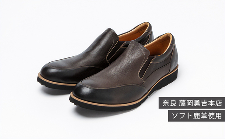 倭イズム ( ヤマトイズム ) 鹿革 シューズ 紳士靴 ダークブラウン 25.0cm