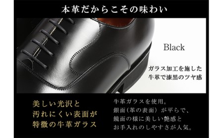 ビジネスシューズ 革靴 本革 紳士靴 紐靴 内羽根ストレートチップ 大きいサイズ No.K1010 ブラック 26.0cm