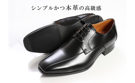 ビジネスシューズ 革靴 本革 紳士靴 紐 幅広 外羽根スワローモカ 大きいサイズ No.K7000 ブラック 24.5cm