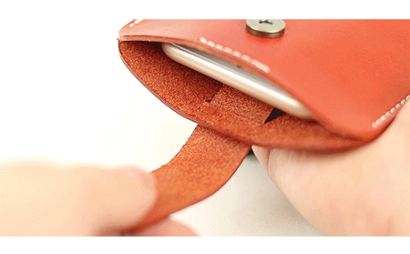 Native Creation スマートフォンケース NC3709 全8色 栃木レザー【納期1～3カ月】 雑貨 日用品 ファッション小物  【ORANGE】