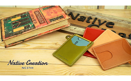 Native Creation カードケース NC3744 全8色 栃木レザー【納期1～3カ月】 雑貨 日用品 ファッション小物  【ORANGE】