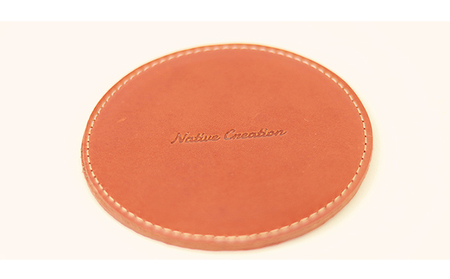 Native Creation コースター NC3740 全8色 栃木レザー【納期1~3カ月】 雑貨 日用品 ファッション小物 【NAVY】