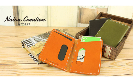 Native Creation パス・カードケース NC3717 全8色 栃木レザー【納期1～3カ月】 雑貨 日用品 ファッション小物  【BROWN】