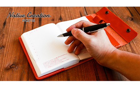 Native Creation 手帳カバー NC3755 栃木レザー【納期1～3カ月】 雑貨 日用品 文房具 A6 工芸品  DARK BROWN