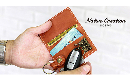 Native Creation 4連キーケース NC3760 栃木レザー【納期1~3カ月】 ファッション小物 本革 二つ折り 工芸品 DARK BROWN