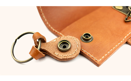 Native Creation 4連キーケース NC3760 栃木レザー【納期1～3カ月】 ファッション小物 本革 二つ折り 工芸品  BROWN