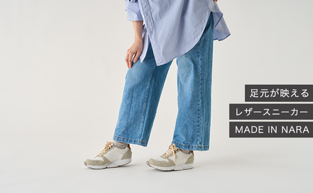 MIDFOOT ( ミッドフッド ) 婦人靴 レザースニーカー MF001JL ( ホワイト ) 4E ファッション シューズ レディース お洒落 レザーシューズ エコレザー 快適 履き心地  BN003 24.5cm