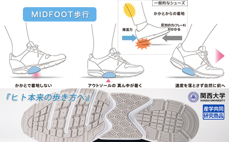 MIDFOOT ( ミッドフッド ) 紳士靴 レザースニーカー MF001JM ( グレー ) 4E 27.5cm