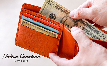 Native Creation 二つ折り財布  NC3731M 栃木レザー【納期1～3カ月】 ファッション小物 本革  OLIVE