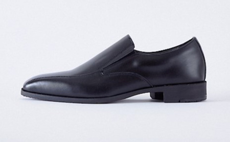 ガゼール 本革ラクチン軽量ビジネスシューズ紳士靴（ヴァンプ）ブラック CB25 ファッション  BN002 25.5cm