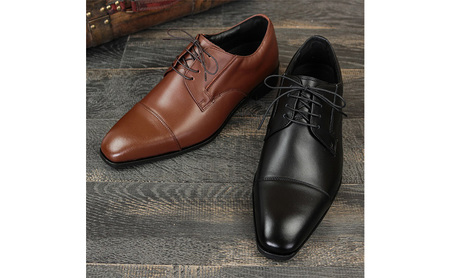 ガゼール 本革ラクチン軽量ビジネスシューズ紳士靴（ストレートチップ）ブラック CB21 24.0cm