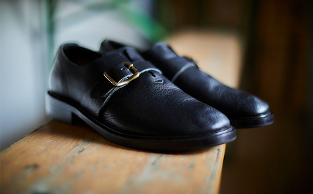 KOTOKA　 一枚革モンク　ブラック　 メンズ ファッション 靴 シューズ 栃木レザー KTO-4001  BN002 25.5cm