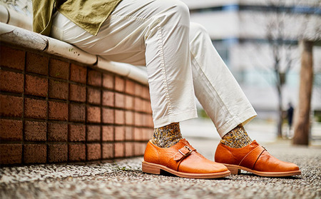 KOTOKA　 一枚革モンク　ナチュラル　 メンズ ファッション 靴 シューズ 栃木レザー KTO-4001  BN002 25.0cm