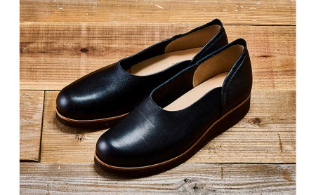 レディース 本革 みやこスリッポン KOTOKA（ことか）レザー 古都 奈良 No.KTO-7385ブラック ファッション 靴 シューズ 本革靴  BN004 24.5cm