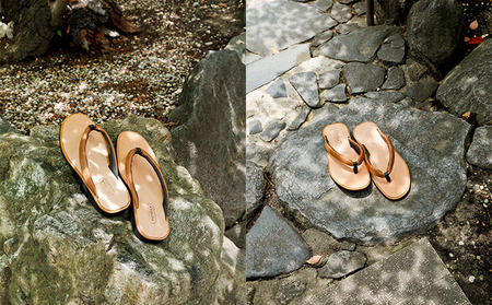 KOTOKA　雪駄サンダル　ブラウン ファッション 履物 和風 男女兼用 ユニセックス 栃木レザーの鼻緒 フィット 茶色  BN003 XS