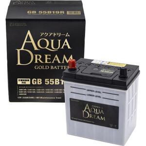 AQUADREAM GOLD 自動車始動用バッテリー 充電制御車対応  55B19R 1個_家電製品 アウトドア・カー用品  _【配送不可地域：沖縄県】【1608262】