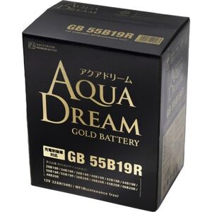 AQUADREAM GOLD 自動車始動用バッテリー 充電制御車対応  55B19R 1個_家電製品 アウトドア・カー用品  _【配送不可地域：沖縄県】【1608262】