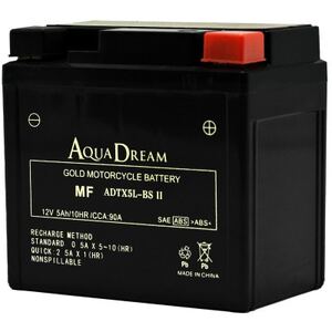 AQUADREAM GOLD バイク用バッテリー 液入充電済 ADTX5L-BS II 1個【配送不可地域：沖縄県】【1641483】