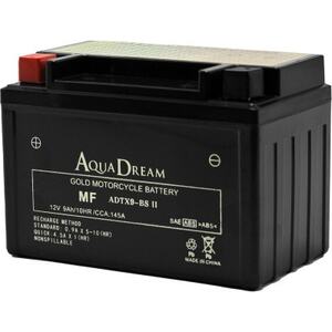 AQUADREAM GOLD バイク用バッテリー 液入充電済 ADTX9-BS II 1個【配送不可地域：沖縄県】【1641497】