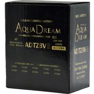 AQUADREAM GOLD バイク用バッテリー 液入充電済 ADTZ8V II 1個【配送不可地域：沖縄県】【1641571】