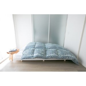 抜群のあたたかさ　上質羽毛掛け布団ダウンパワー400(WDD93%1.2kg)　シングル(青)_雑貨・日用品 布団 寝具 _【1128334】