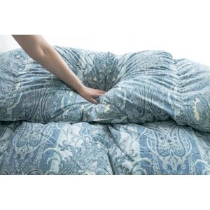 抜群のあたたかさ　上質羽毛掛け布団ダウンパワー400(WDD93%1.2kg)　シングル(青)_雑貨・日用品 布団 寝具 _【1128334】