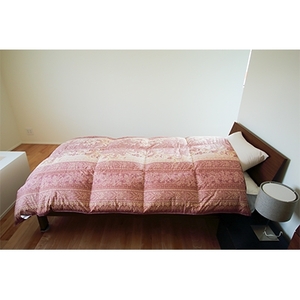 抜群の暖かさ　上質羽毛掛け布団ダウンパワー400(WDD93%1.2kg)　シングル(王朝赤)_雑貨・日用品 布団 寝具 _【1136064】