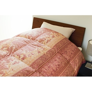 抜群の暖かさ　上質羽毛掛け布団ダウンパワー400(WDD93%1.2kg)　シングル(王朝赤)_雑貨・日用品 布団 寝具 _【1136064】