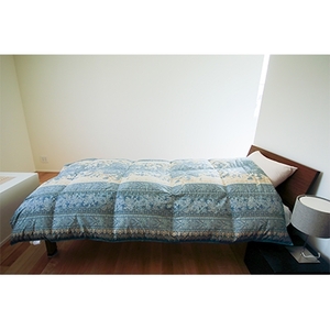 抜群の暖かさ上質羽毛掛け布団ダウンパワー400dp以上(WDD93%1.2kg)シングル(王朝青)_雑貨・日用品 布団 寝具 _【1136065】