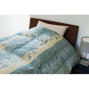 抜群の暖かさ上質羽毛掛け布団ダウンパワー400dp以上(WDD93%1.2kg)シングル(王朝青)_雑貨・日用品 布団 寝具 _【1136065】