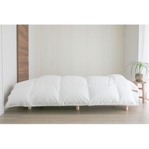 高品質シングル羽毛掛け布団440DP80サテン長超綿ホワイトマザーグース95%1.2kg白_雑貨・日用品 布団 寝具 _【1218378】