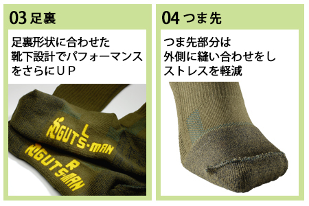 GUTS-MAN パイルストロングソックス(PS-01)2足組【Lサイズ(27-29cm)×ブラック】◇