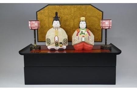 OJE-1.【桃の節句のお祝いに】奈良一刀彫　雛人形　明日香雛