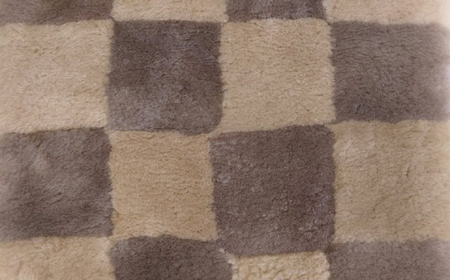 M-DD4.ムートンクッション Sサイズ3枚【ブラウン】 