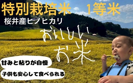 BA-21.【特別栽培米】桜井市高家産 ヒノヒカリ 5kg（玄米）