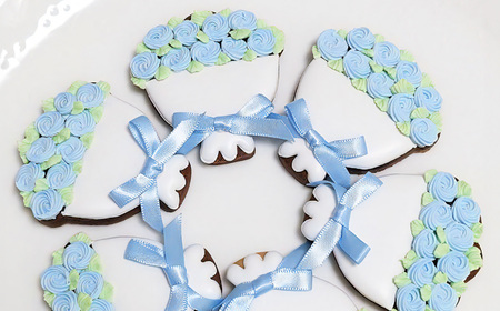 花束 の アイシングクッキー 6枚 | lis blanc  クッキー 焼き菓子 