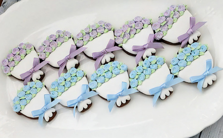 花束 の アイシングクッキー 15枚 | lis blanc クッキー 焼き菓子