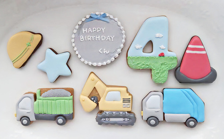  工事車両 の アイシングクッキー | lis blanc  クッキー 焼き菓子