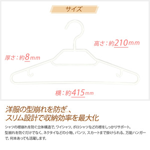 収育のススメ スリムシャツハンガー22本組 ホワイト | 収納 ハンガー シンコハンガー株式会社