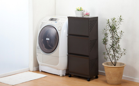 クレバン323 ブラウン 1台 ／ 平和工業 ランドリーラック フラップ式扉 シンプル 奈良県 御所市